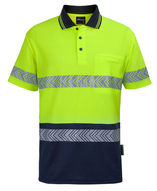 JB's HV S/S D+N C/BACK SEGMENTED TAPE POLO