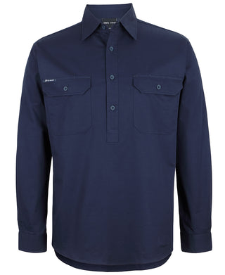 JB's CLOSE FRONT L/S 150G WORK SHIRT