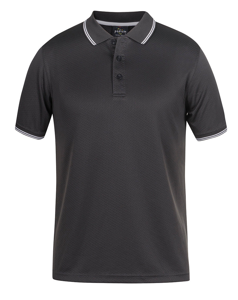 PODIUM JACQUARD CONTRAST POLO