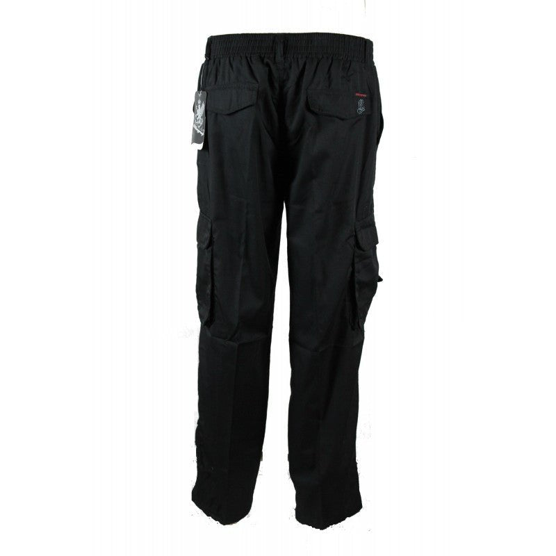 80170# ELASTIC WAIST CARGO PANTS - kustomteamwear.com