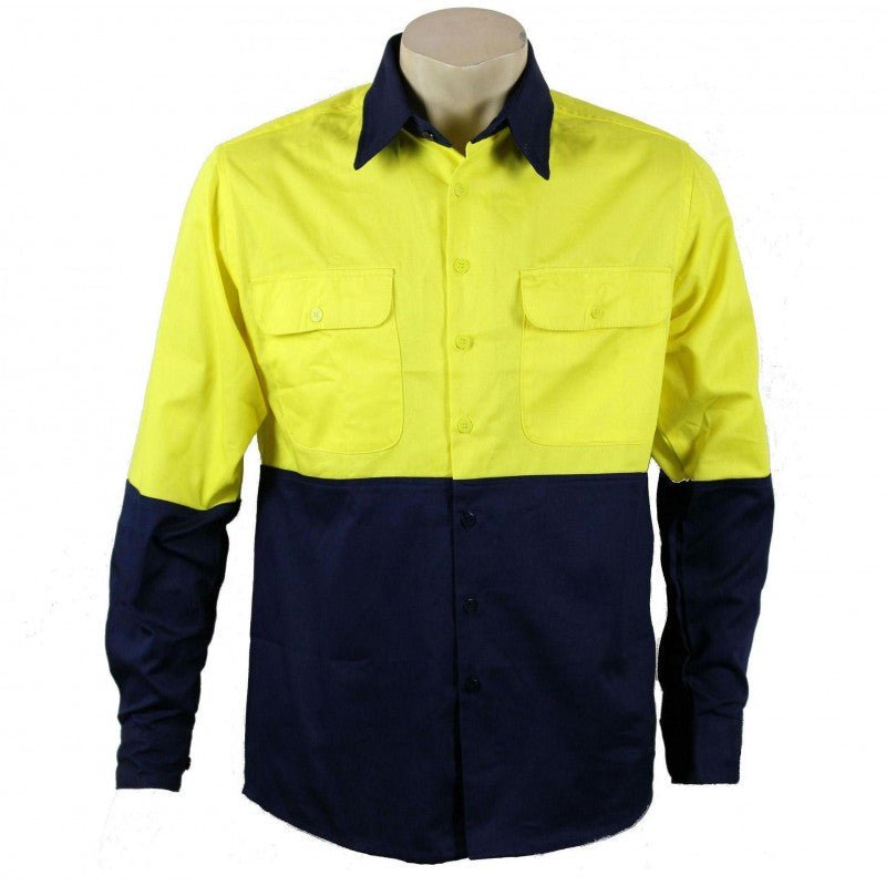 90116# HI VIS L/S DRILL SHIRT - kustomteamwear.com