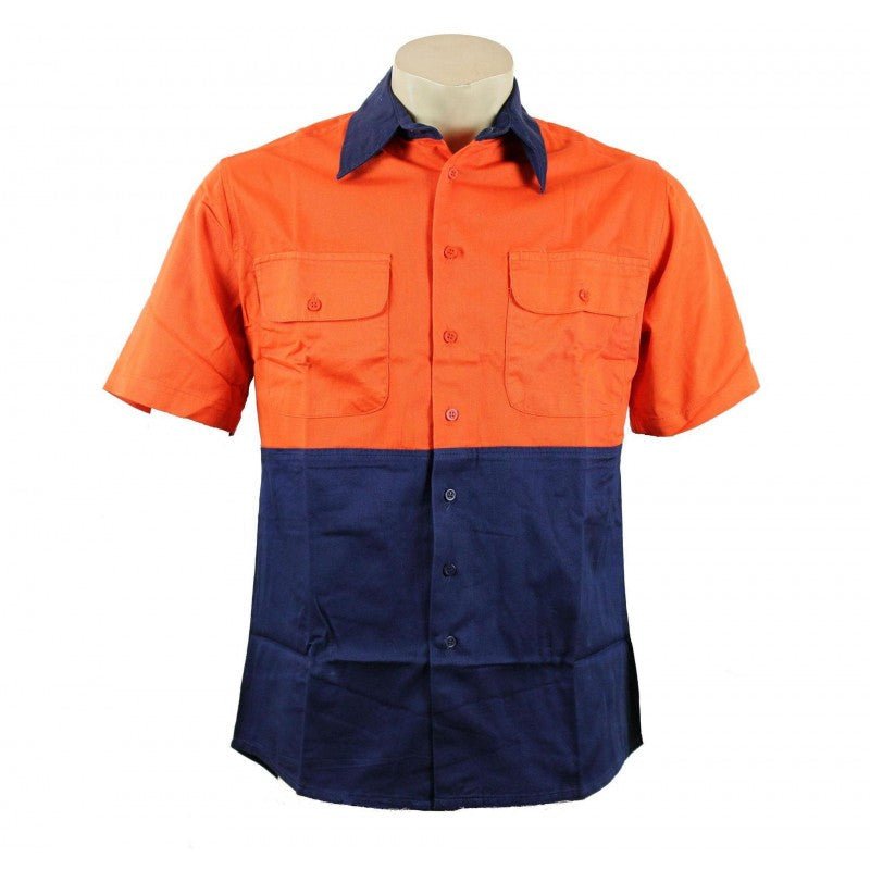 90117# HI VIS S/S DRILL SHIRT - kustomteamwear.com