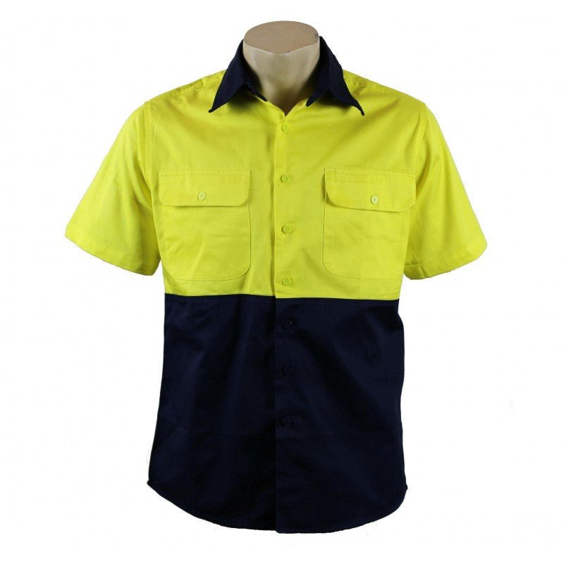 90117# HI VIS S/S DRILL SHIRT