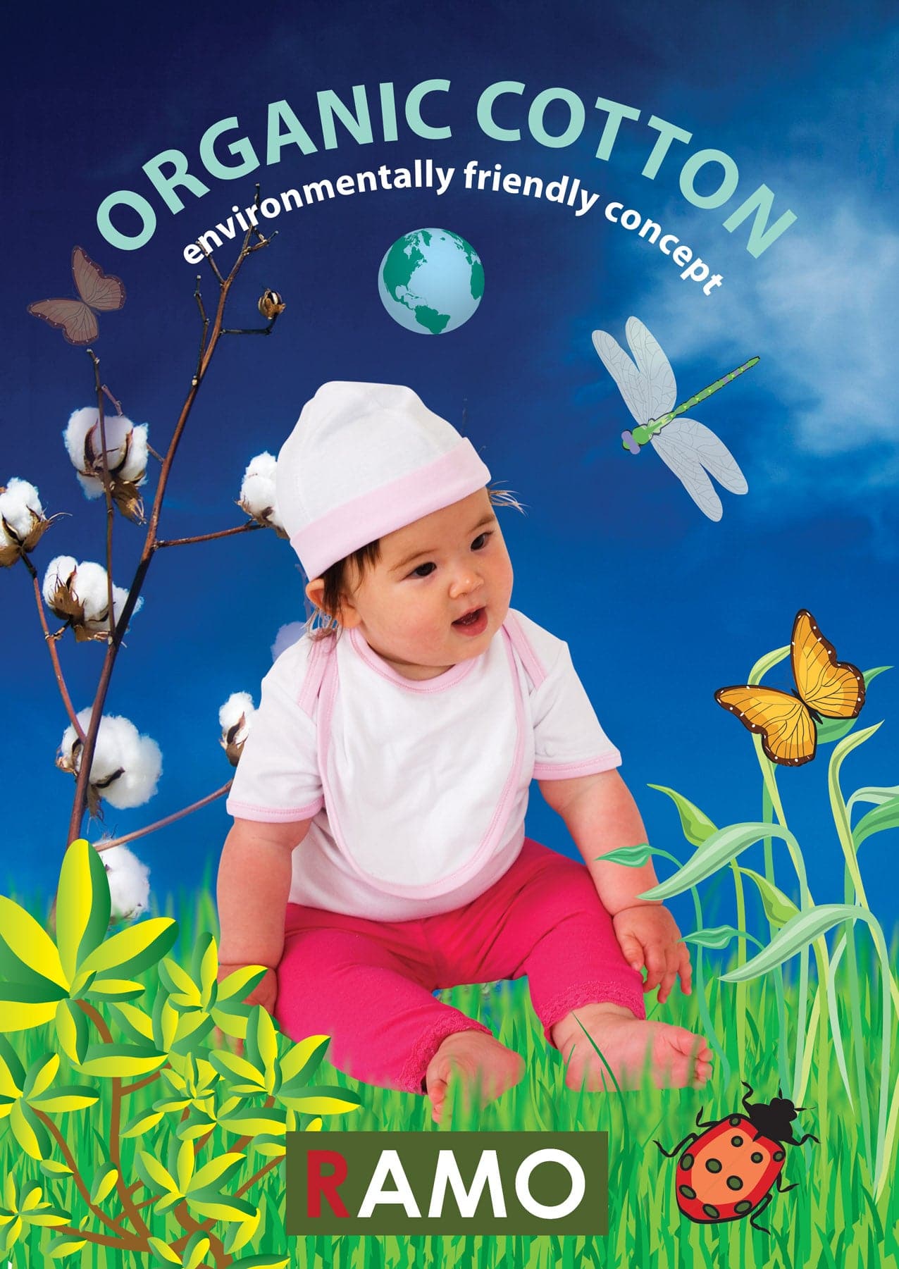 Baby Contrast Bib - Organic - kustomteamwear.com