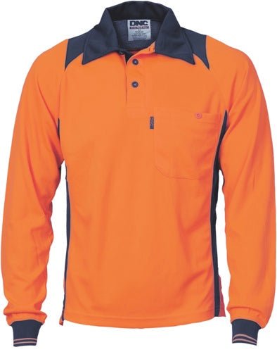 Cool Breathe Action Polo Shirt - Long Sleeve - kustomteamwear.com