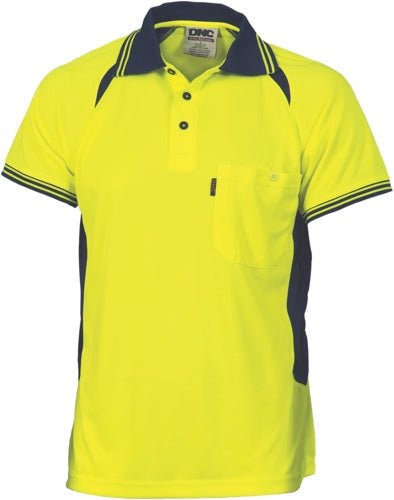 Cool-Breeze Contrast Mesh Polo - short sleeve