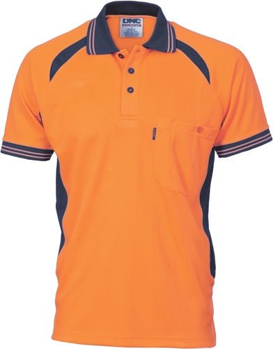 Cool-Breeze Contrast Mesh Polo - short sleeve - kustomteamwear.com