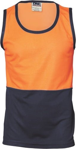 Cotton Back Two Tone Singlet - kustomteamwear.com