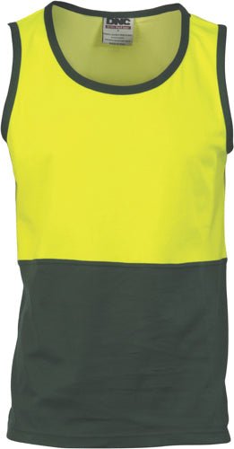 Cotton Back Two Tone Hi Vis Singlet