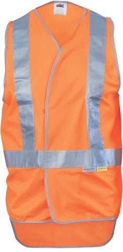 Day/Night Cross Back Safety Vests with Tail - kustomteamwear.com