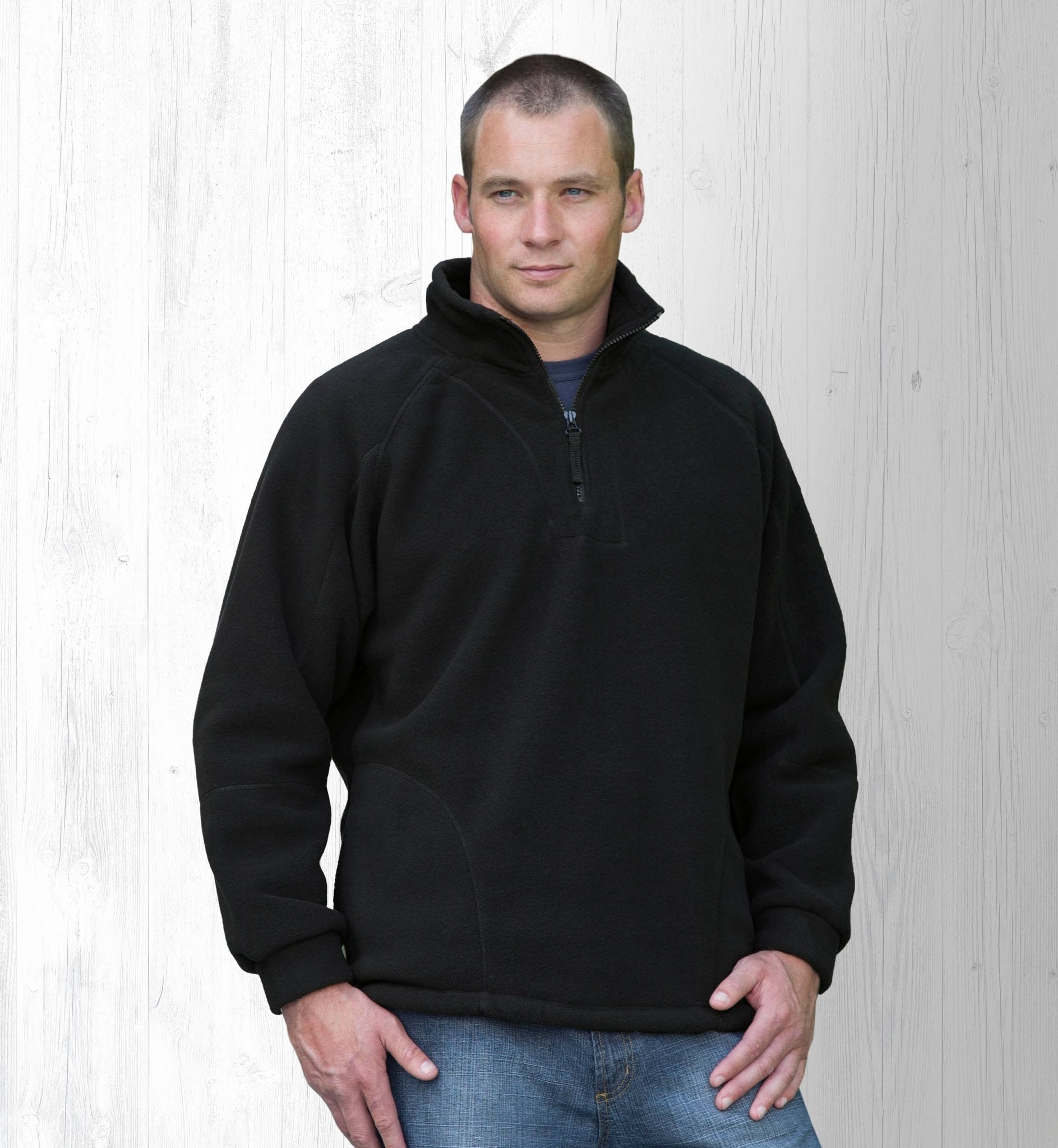 Detailed Polar Fleece Pullover - kustomteamwear.com