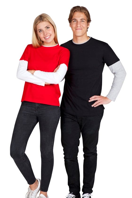 Double Sleeve & Rib T-Shirt - kustomteamwear.com