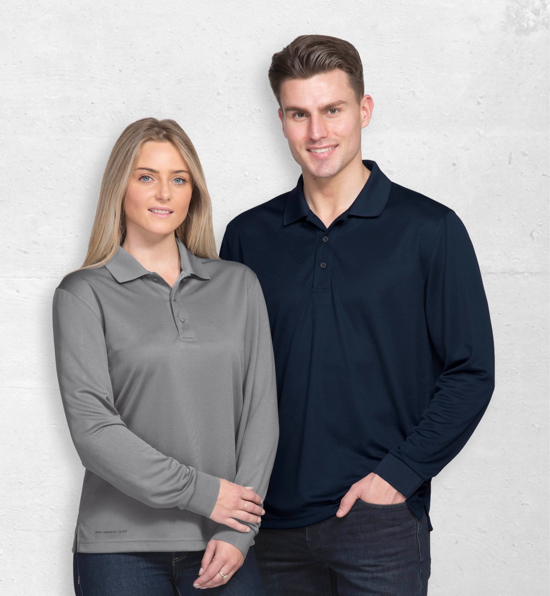 Dri Gear Long Sleeve Axis Polo - kustomteamwear.com