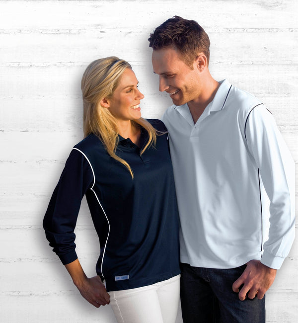 Dri Gear Long Sleeve Hype Polo - kustomteamwear.com