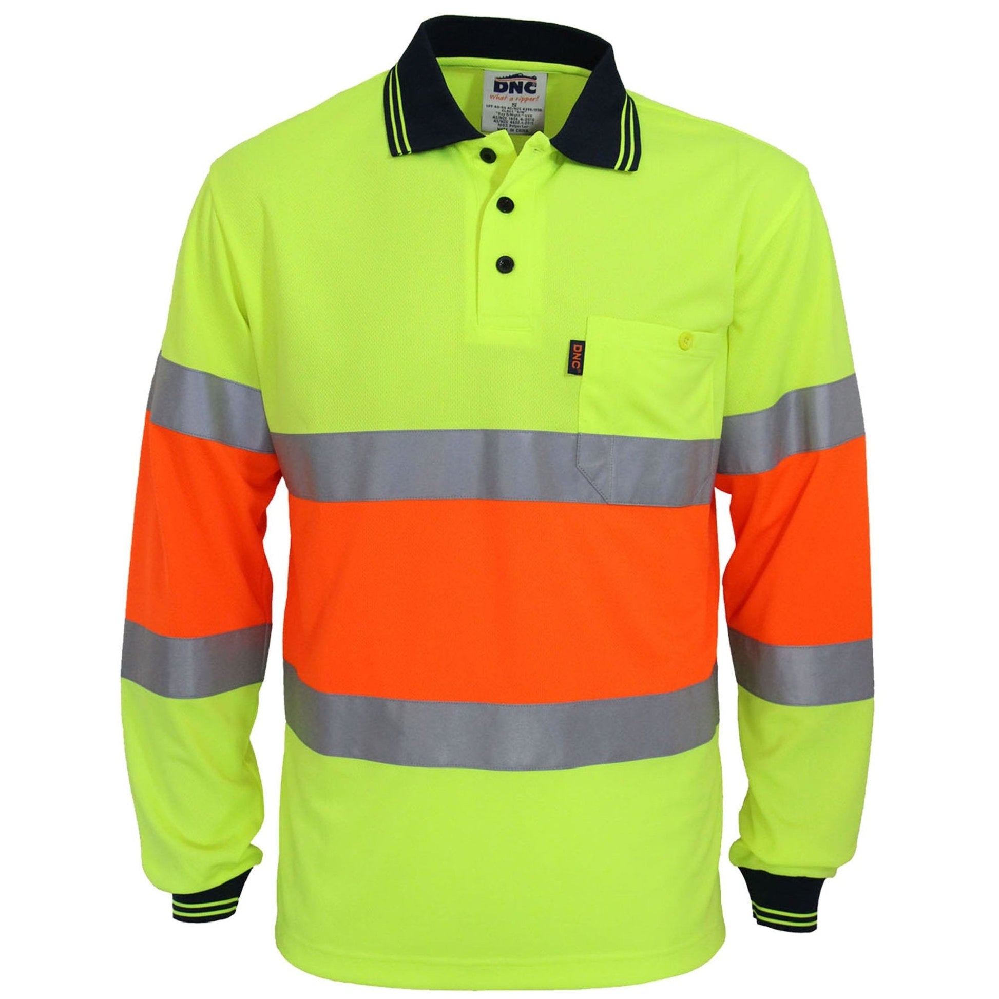 Hi-Vis Cool-dry 2T Bio-motion D/N Polo - kustomteamwear.com
