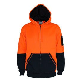 Hivis 2 tone full zip super fleecy hoodie - kustomteamwear.com