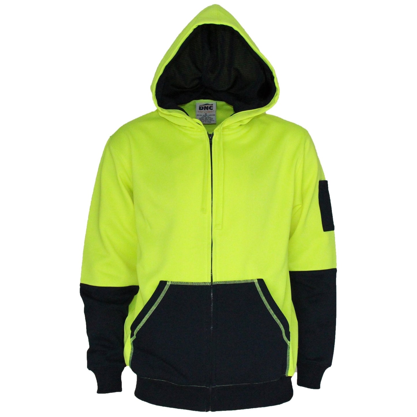 Hivis 2 tone full zip super fleecy hoodie