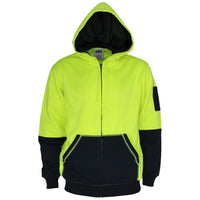 Hivis 2 tone full zip super fleecy hoodie
