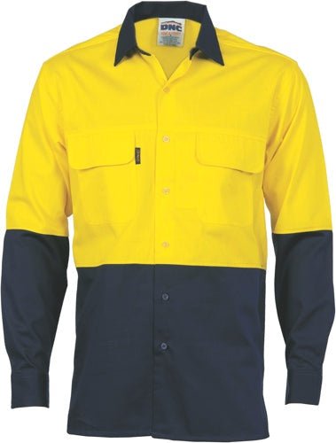 HiVis 3 Way Cool-Breeze Cotton Shirt - Long sleeve