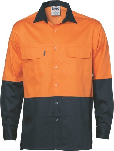 HiVis 3 Way Cool-Breeze Cotton Shirt - Long sleeve - kustomteamwear.com