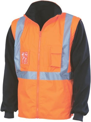 HiVis ‚Äö√Ñ√∫4 in 1‚Äö√Ñ√π Zip off Sleeve Reversible Vest, X Back with additional tape on Tail - kustomteamwear.com