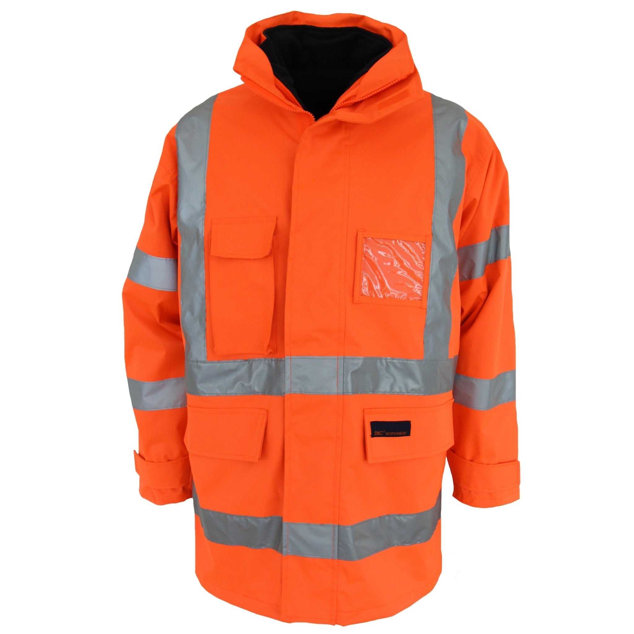 HiVis "6 in 1" Breathable rain jacket Biomotion - kustomteamwear.com