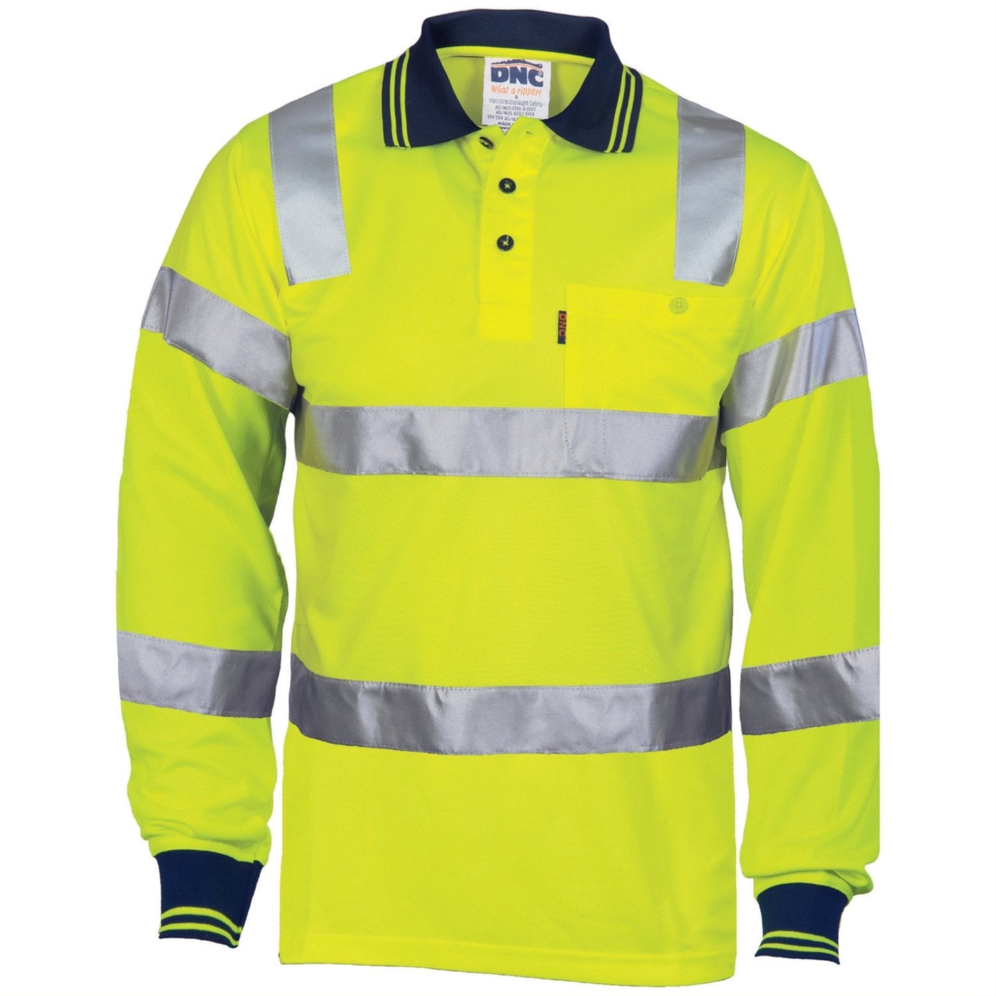 HiVis Biomotion Tapped Polo L/S - kustomteamwear.com