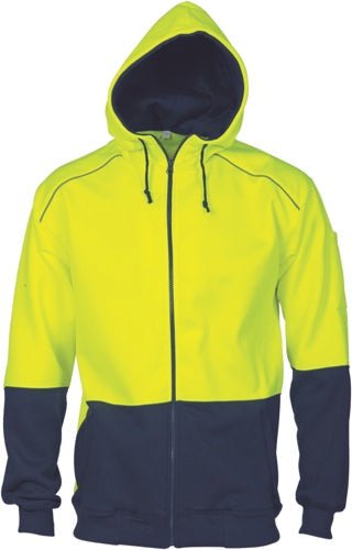 HiVis Contrast Piping Fleecy Hoodie