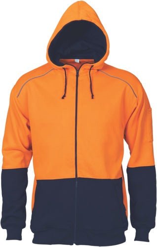 HiVis Contrast Piping Fleecy Hoodie - kustomteamwear.com