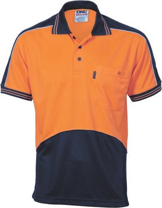HiVis Cool Breathe Panel Polo Shirt - Short Sleeve - kustomteamwear.com