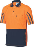 HiVis Cool-Breathe Printed Stripe Polo - Short Sleeve