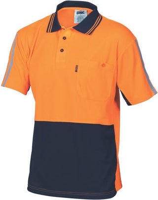 HiVis Cool-Breathe Stripe Polo - Short Sleeve - kustomteamwear.com