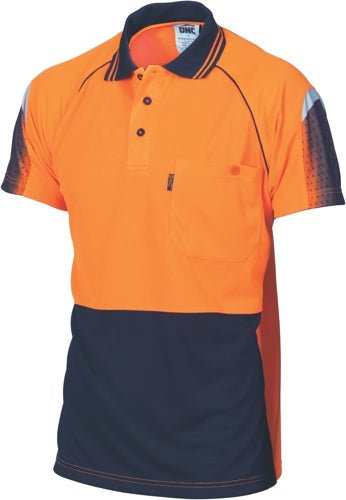 HiVis Cool-Breathe Sublimated Piping Polo - Short Sleeve - kustomteamwear.com