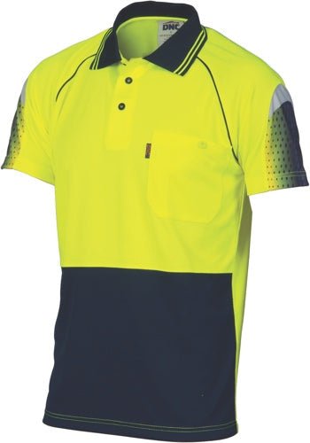 HiVis Cool-Breathe Sublimated Piping Polo - Short Sleeve