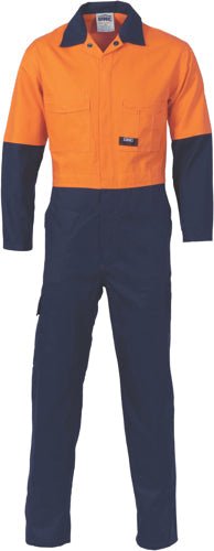 HiVis Cool-Breeze 2-Tone LightWeight Cotton Coverall - kustomteamwear.com