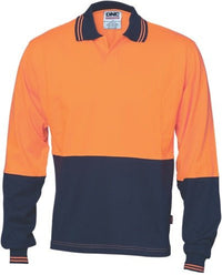 Hivis Cool Breeze Cotton Jersey Food Industry Polo - Long Sleeve - kustomteamwear.com