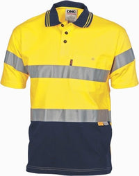Hivis Cool-Breeze Cotton Jersey Polo With CSR R/Tape - S/S