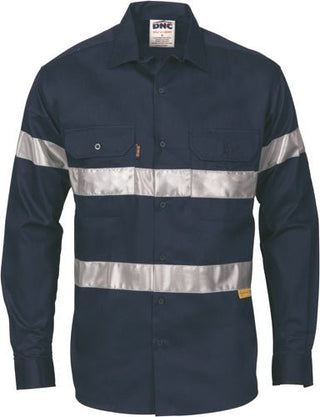 HiVis Drill Shirt with 3M R/Tape - long sleeve - kustomteamwear.com