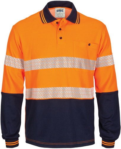 HIVIS Segment Taped Cotton Backed Polo Short Sleeve - kustomteamwear.com