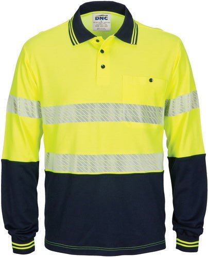 HIVIS Segment Taped Cotton Backed Polo   Short Sleeve