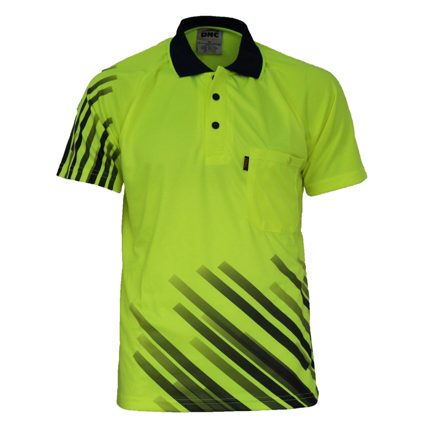 Hivis Sublimated Stripe Polo - kustomteamwear.com