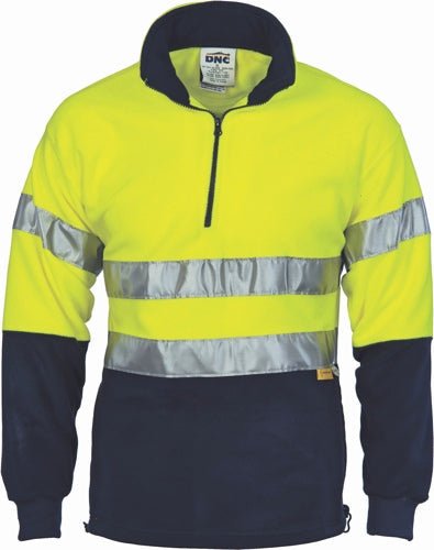 HiVis Two Tone 1/2 Zip Polar Fleece with 3M R/Tape