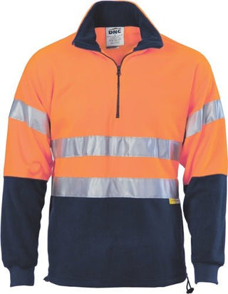 HiVis Two Tone 1/2 Zip Polar Fleece with 3M R/Tape - kustomteamwear.com