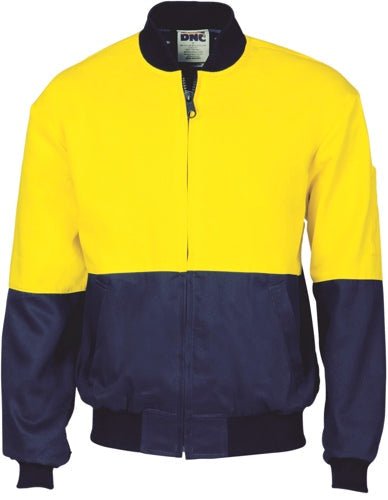 HiVis Two Tone Cott on Bomber Jacket