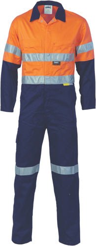 HiVis Two Tone Cott on Coverall with 3M R/Tape - kustomteamwear.com