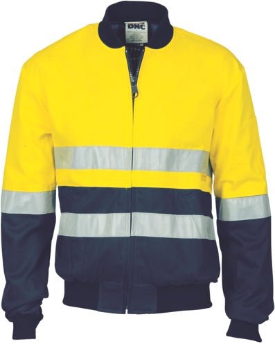 HiVis Two Tone D/N Cotton Bomber Jacket with CSR R/tape