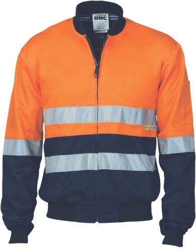 HiVis Two Tone D/N Cotton Bomber Jacket with CSR R/tape - kustomteamwear.com