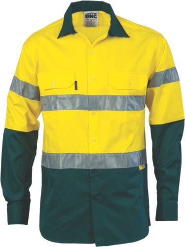 HiVis Two Tone Drill Shirt with 3M 8910 R/Tape - Long Sleeve