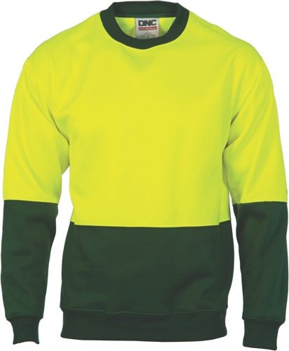 HiVis Two Tone Fleecy Sweat Shirt (Sloppy Joe) Crew-Neck