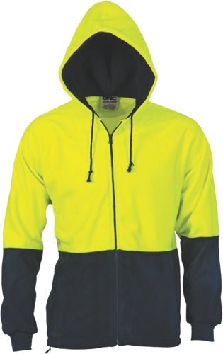 HiVis Two Tone Full Zip Polar Fleece Hoodie